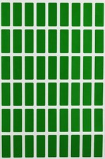 Green Rectangle Colored Labels in Various Sizes 25MMx10MM-100MMx50MM 15 Sheets