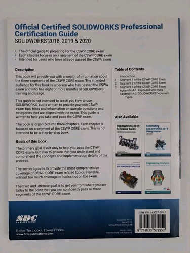 Official Certified SOLIDWORKS Professional Certification Guide (SOLIDWORKS 2018, - Picture 2 of 3