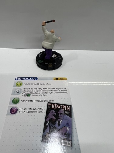 Marvel HeroClix Deadpool set Kingpin #059 Super Rare figure w/card - Picture 2 of 2