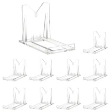 10-Pack 2" Two Part Adjustable Acrylic Display Stand Easels for Minerals Fossils