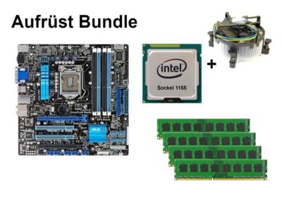 Bundle ASUS P8H67-M Pro + Intel Core i3 i5 i7 CPU + 4GB bis 32GB RAM wählbar