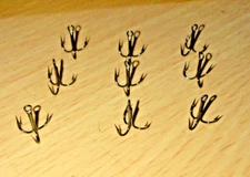 EXCALIBUR TREBLE HOOK #10 LURE REPLACEMENT REBEL HEDDON SMITHWICK BOMBER 10-100