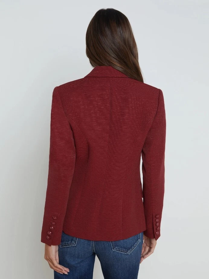 NEW AUTH L'AGENCE Kenzie Blazer Syrah - Image 4 of 4