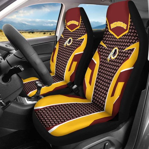 Set of Two Washington Redskins Car Seat Cushion Protectors Covers Truck
