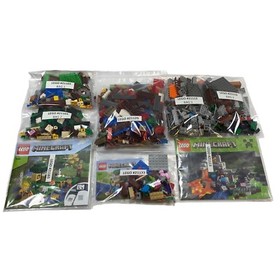 Lot LEGO Minecraft sets 21165 21113 21129 21177 complete/w Instruction manuals