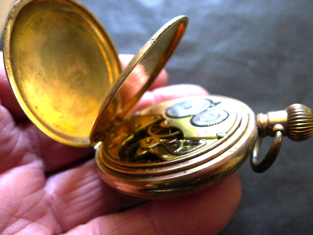 Reloj Bolsillo Zenith Lleno de Oro Dennison Estrella Caja Cuerda Manual. 52mm. Funcionando.. Foto 4 de 4