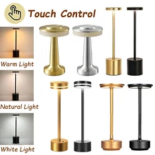 Cordless LED Touch Sensor Table Desk Lamps Dimmable Night Lights Rechargeable