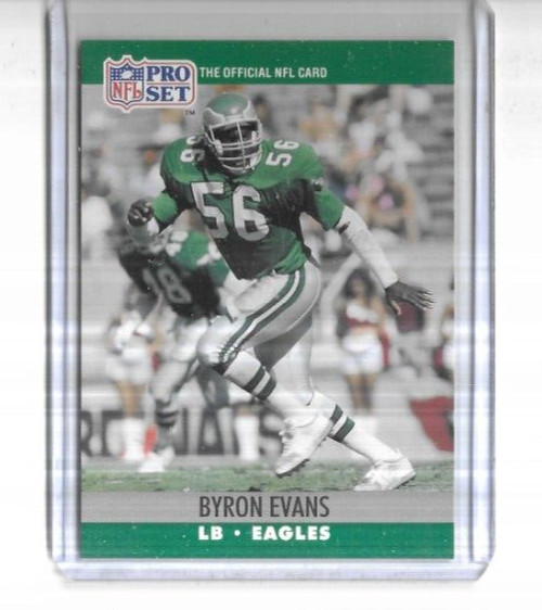 1990 Pro Set Football #605 Byron Evans Philadelphia Eagles
