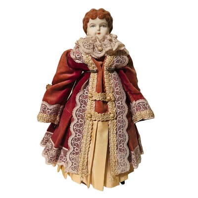 Vintage 1973 Meg Tudor Porcelain Doll w/ Cloth Body 12.5 H