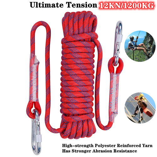 50M Outdoor Climbing Rope Safety Rope Fire Escape Rescue Rappelling