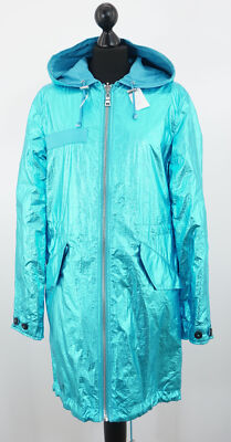 Blonde No.8 Damen Mantel Anorak Wendejacke Callas M 38 blau metallic Kapuze Neu