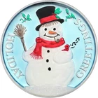 2023 SNOWMAN HOLIDAY GREETINGS "HAND PAINTED" (1-OUNCE) COIN IN A CAPSULE