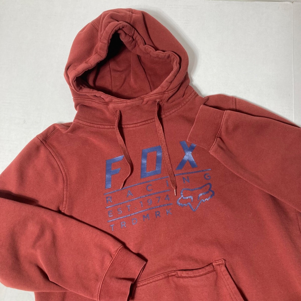 Fox Racing Balance Pulli Vintage Fox Racing Hoodie Adult Large Red