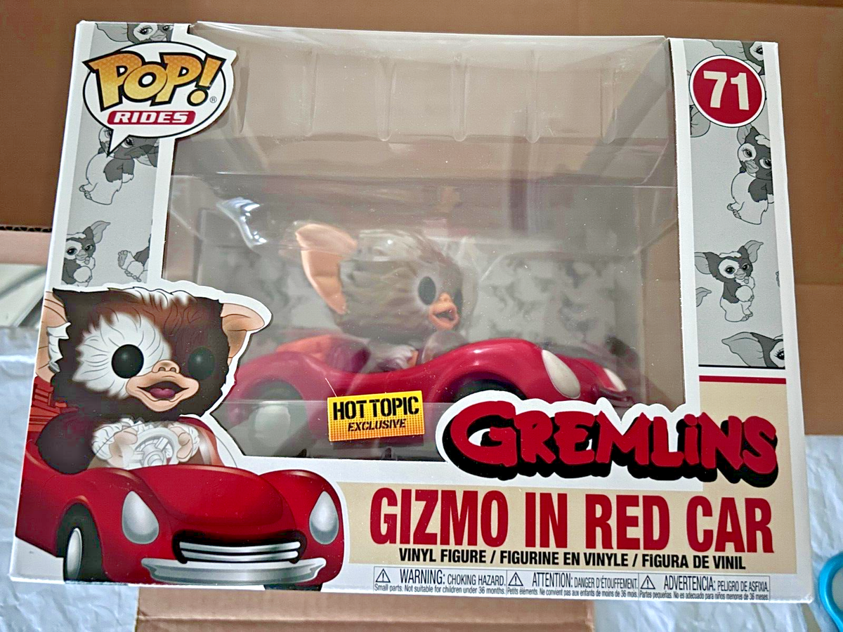 Funko Pop Gizmo In Red Car 71 HOT TOPIC EXCLUSIVE POP RIDES New In 