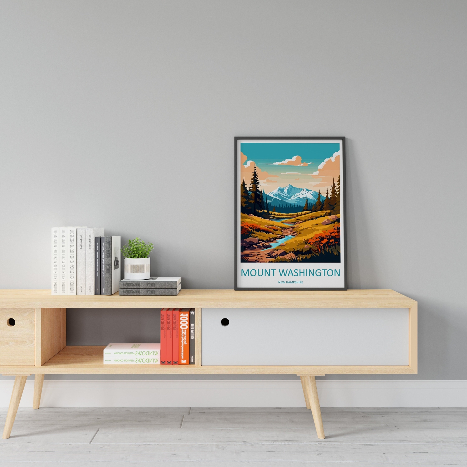 Mount Washington Travel Print Wall Art Mount Washington Wall Hanging Home Décor