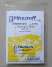 Downspouts Gutters Chimney Meter HO 1:87 SCALE LAYOUT DIORAMA PIKESTUFF 3001