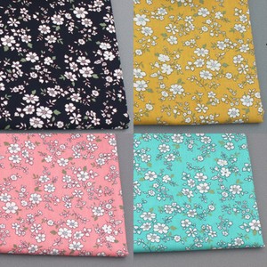 Details about Cotton Floral Tablecloth Fabric Country Flowers Dress Costume  DIY Patchwork