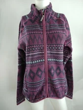 Smartwool Women Hudson Trail Fleece Full Zip Sweater Purple Medium 11524-K69
