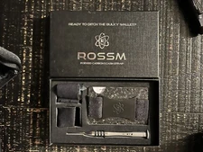 ROSSM RFID Wallet for Men - Rigid Slim Minimalist Card Holder - 3k Carbon Fiber