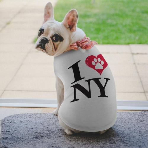 I Love NY Paw in Heart Pet Tank - Picture 3 of 7