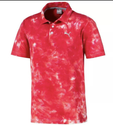 PUMA GOLF HAIGHT POLO 596395 MEN'S SIZE SMALL TC12445 BARBADOS CHERRY NWT  $80 | eBay