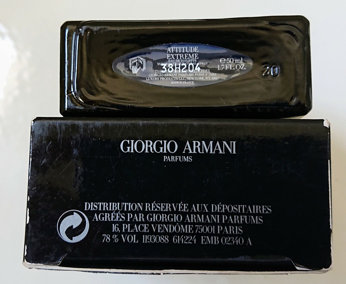 Giorgio Armani Attitude Extreme EDT For Men New 50ml 1.7 fl Giorgio Armani Attitude Extreme EDT For Men New 50ml 1.7 fl