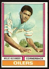 1974 Topps Willie Alexander #414 Houston Oilers