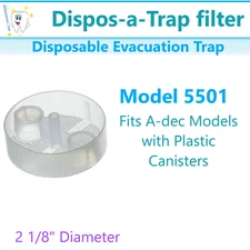 Dental Dispos-A-Trap Vacuum Trap #5500 1.25 in 144/Bx Disposable Evacuation Trap