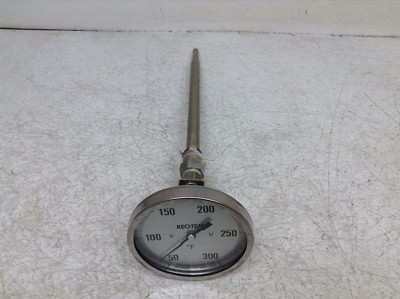 REOTEMP Thermometer Gauge 50-300 Degrees F Fahrenheit  Stainless Steel 5''