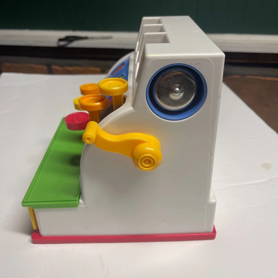 Vintage 1994 Fisher-Price Toy Cash Register with Coins Pretend Play WORKS - Image 4 of 4