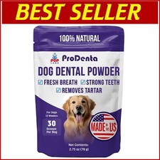 Effective Tartar Removal  Gum Protection   ProDenta Natural Dog Dental Powder