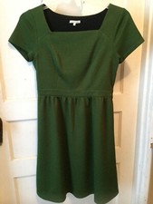 Lace & Mesh Short Sleeve Green Dress Women’s M