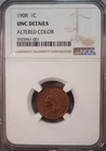 1908 P Indian Head Cent, UNCIRCULATED, by NGC