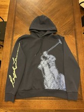 Polo Ralph Lauren Dot Big Print Pony Graphic Hoodie Mens L Navy