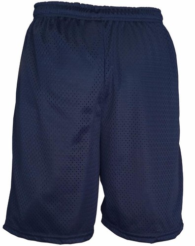 Para hombre Hill Mesh Pantalones Cortos Lisos Baloncesto Gimnasio Escuela Fitness Uniforme PE - Imagen 12 de 18