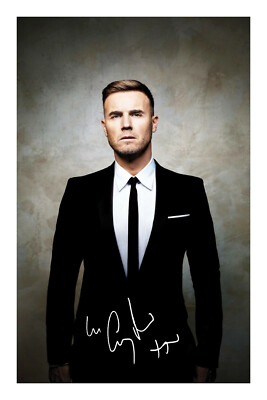 Gary Barlow signiert A4 Fotodruck Autogramm Musik