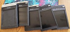 4 Lisco Regal and 1 Lisco Regal II 4x5 film holders with dark slides VG used con