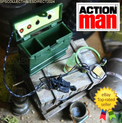 Action Man Vintage Palitoy Special Operations Dark Green Radio 1979 FREE POST UK