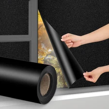 Blackout Privacy Window Film 100% Light Blocking Frosted Static Cling Cover