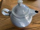 Vintage Fiesta Ware Periwinkle Teapot 5 Cup 7.25" Tall Art Deco Circle Handle