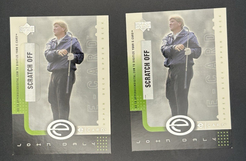 2 Card Lot - 2001 Upper Deck - E-Card John Daly #E-JD D093