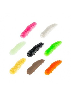 Akara Trout Time Termite 3,8cm 10 Stück Forellen Köder Käse Duft Gummiköder UL