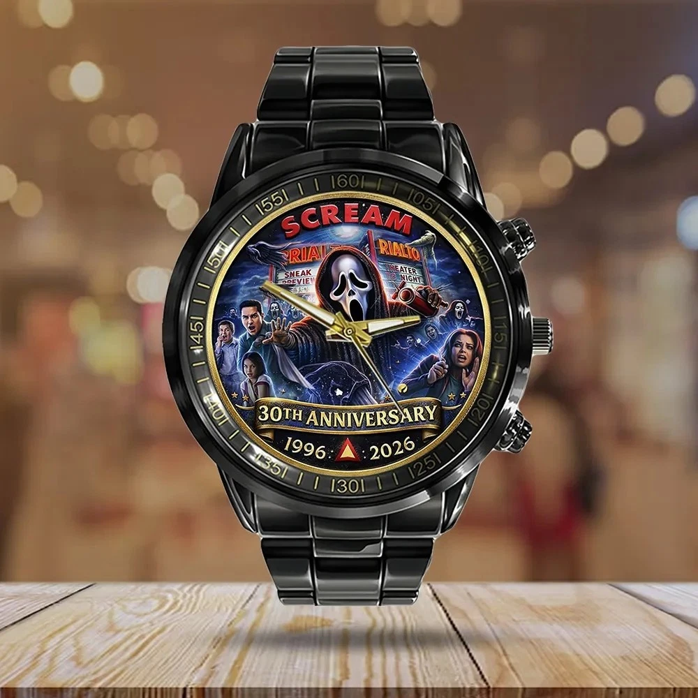 Scream 30th Anniversary Black Stainless Steel Watch