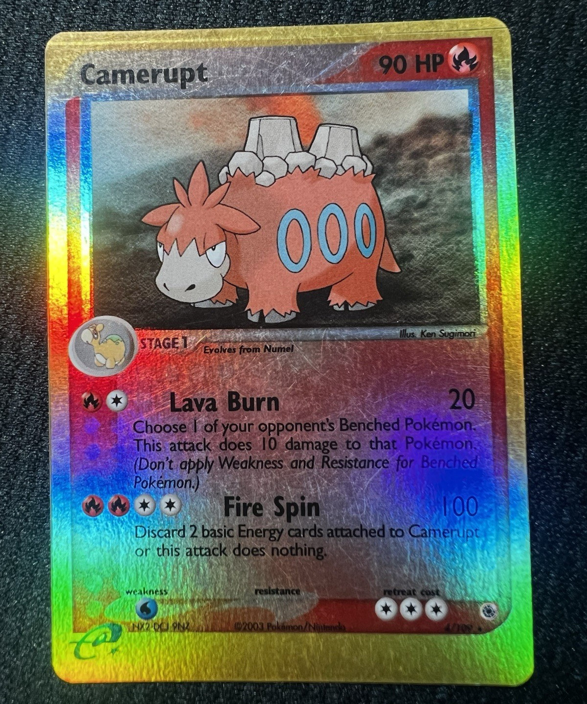 The Pokémon Company Camerupt 4/109 Ruby and Sapphire Reverse Holo Rare 90 ENG