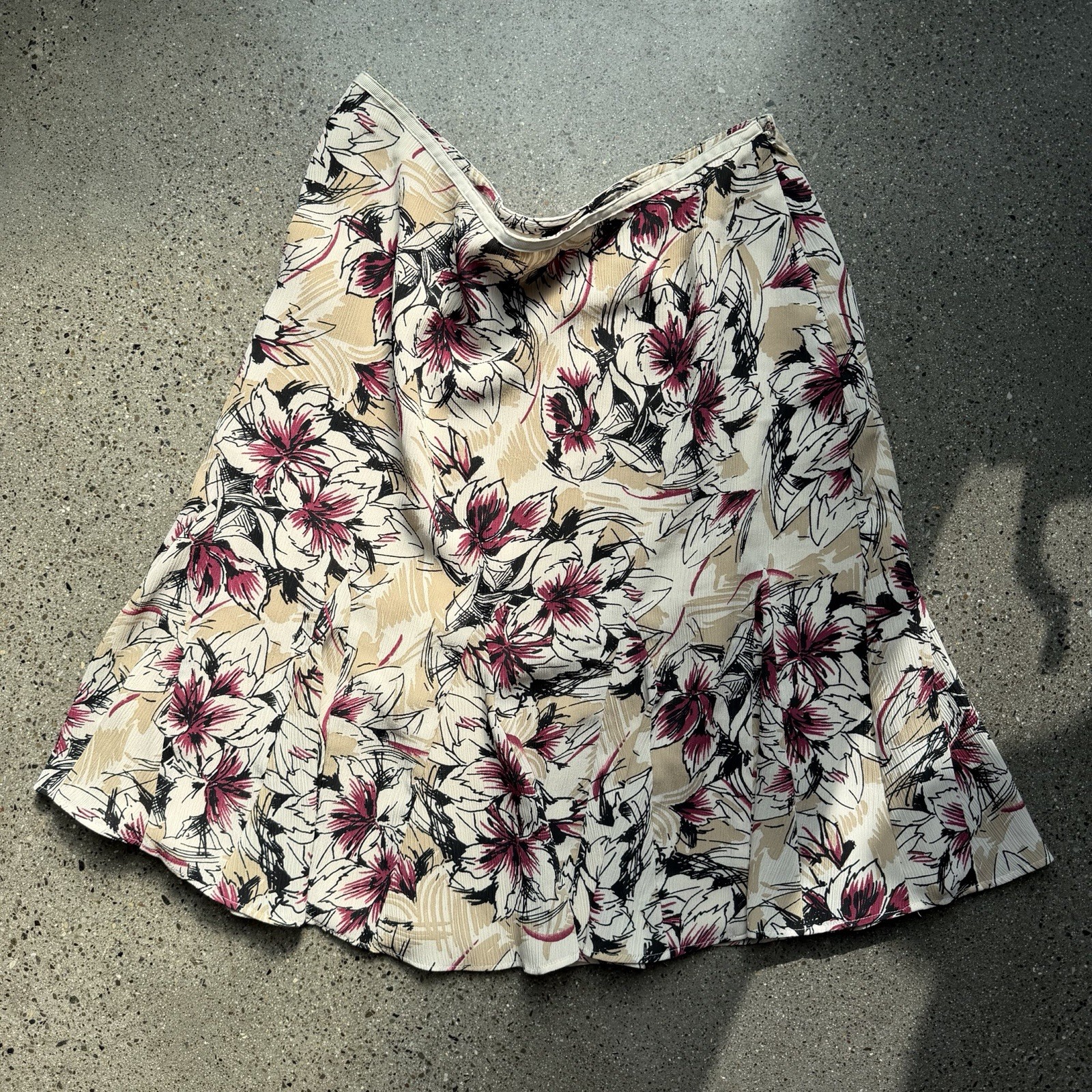 Floral Midi Skirt Sz L-image