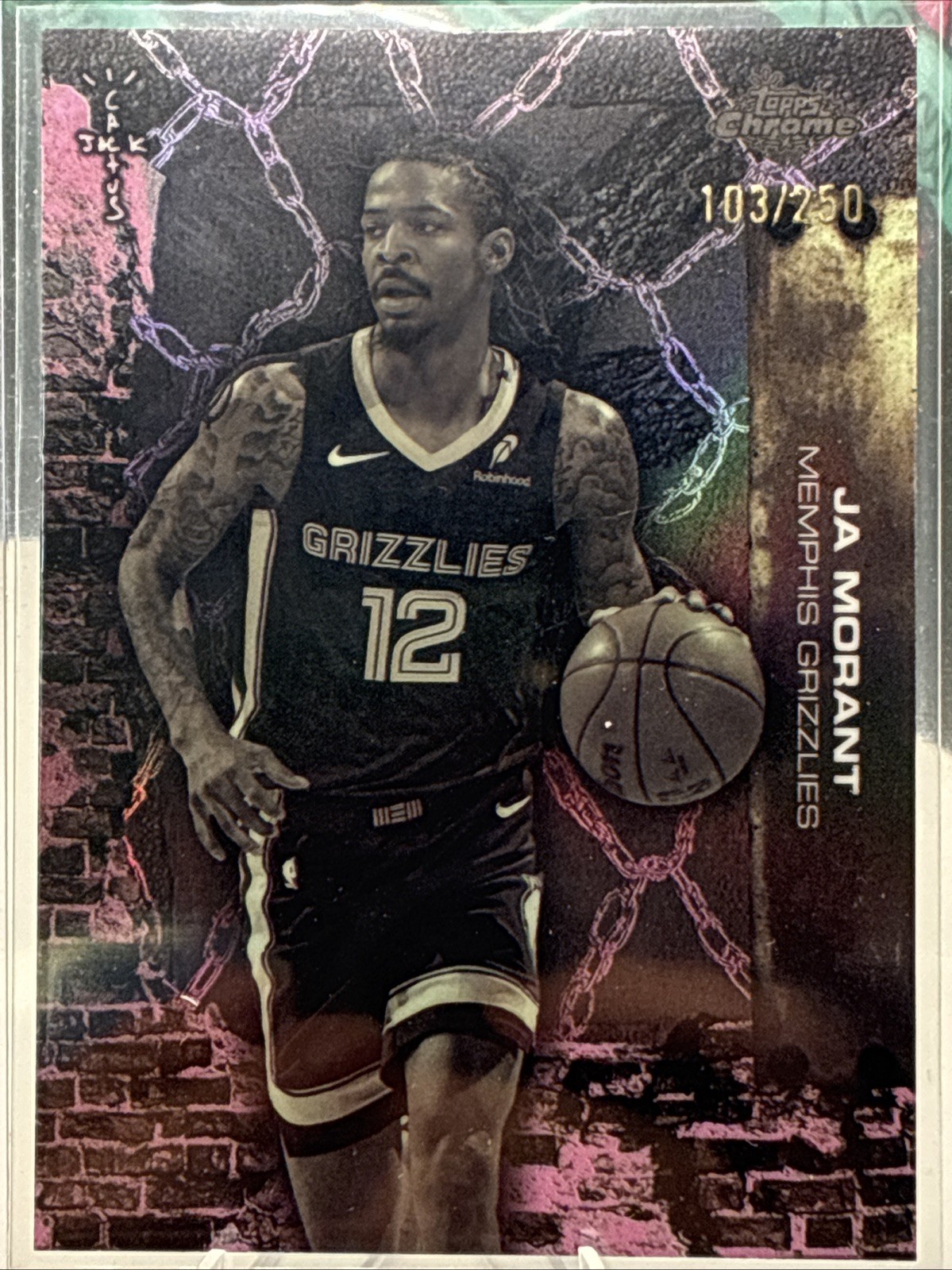 2025-26 Topps Chrome Cactus Jack - Ja Morant #56 Pink Refractor /250