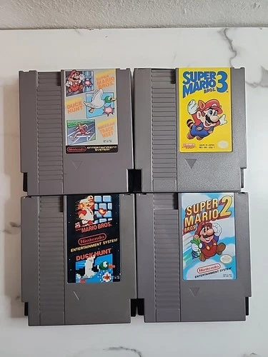 Super Mario Bros. Nintendo NES Mario 2 Mario 3 Lot Of (4)