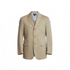 Lands End Men's Casual Sport Coat Blazer Jacket XXL Khaki Beige Preppy Capsule