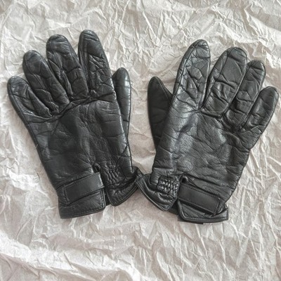 Wilson's Women's Gloves 100% Leather Insulated  Black Sz L Moto Retro