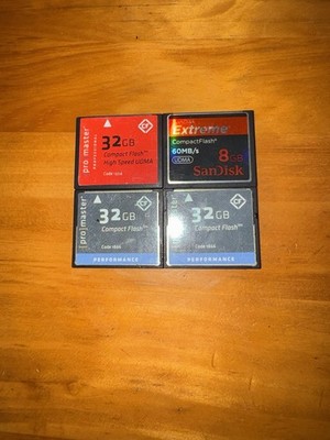ProMaster & SanDisk High Speed UDMA CompactFlash Memory Cards 32GB 8GB Lot